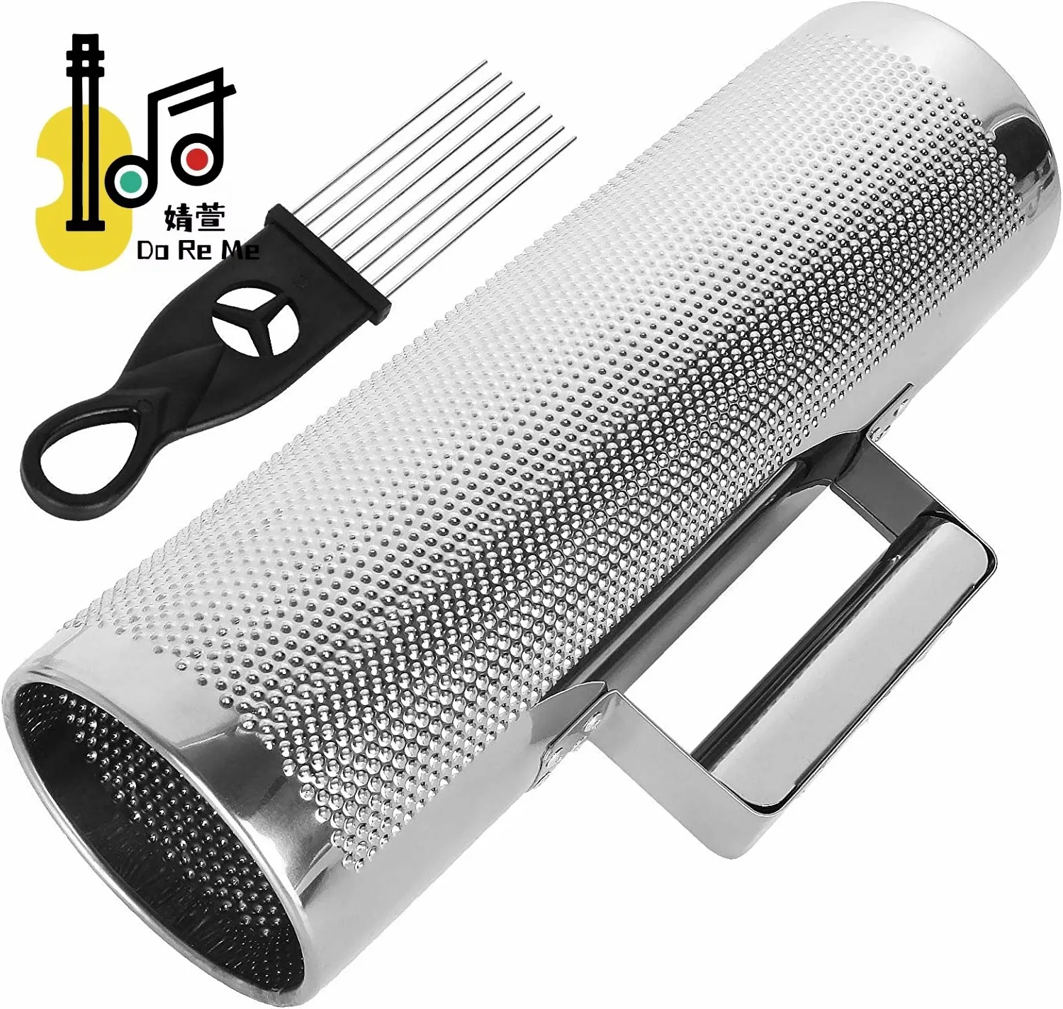 Percussion Latin Musical Instrument Metal Guiro Instrument With Scraper ...