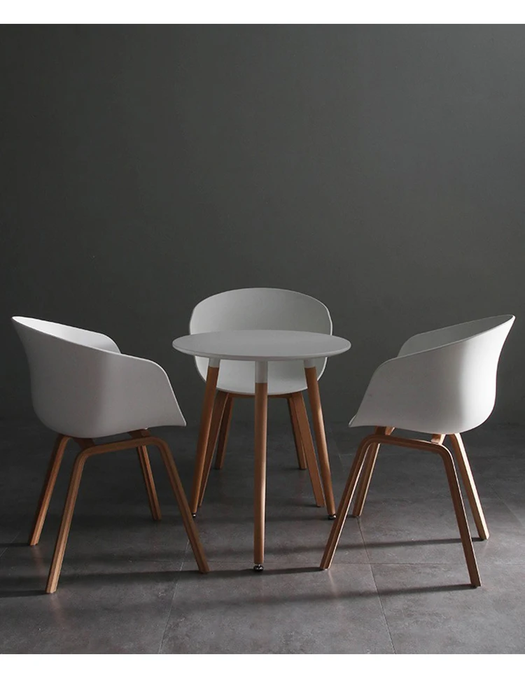 Nordic Massivholz Kleine Runde Esstisch Holz Kaffee Empfang Verhandlung