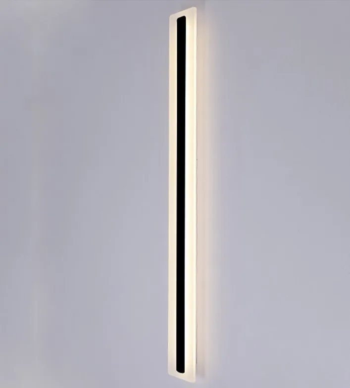 Modern led wall lamp long strip Aluminum light IP65 outdoor waterproof Black Sconce light for garden Porch villa