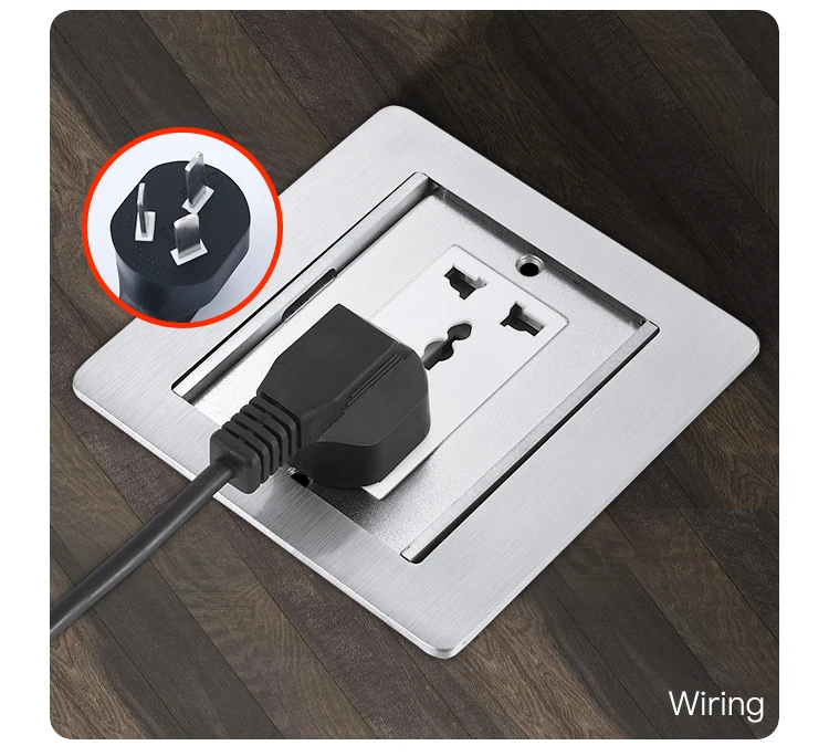 multi function standard Stainless steel electrical power supply 16A hidden socket