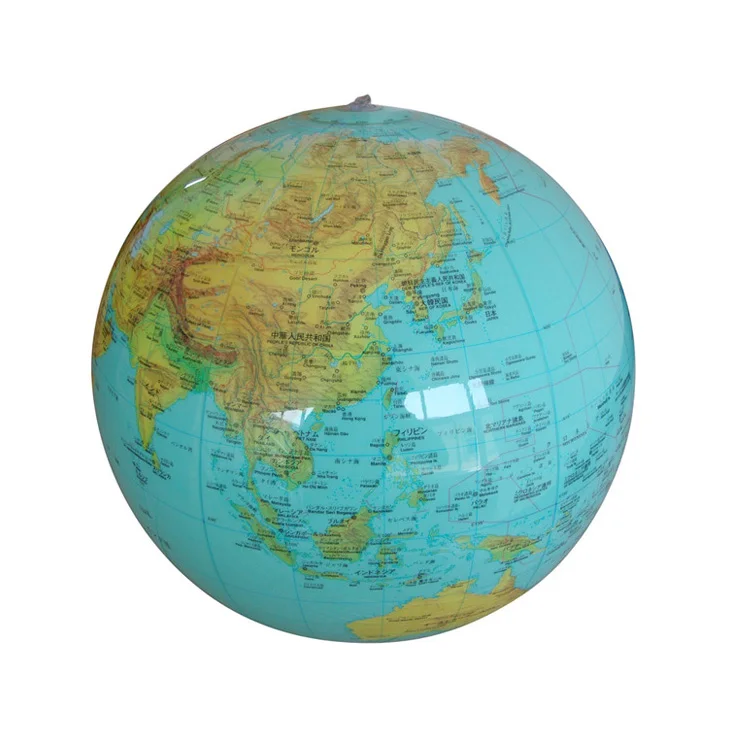 Custom Pvc Cheap Promotional Inflatable Earth Globe Beach Ball