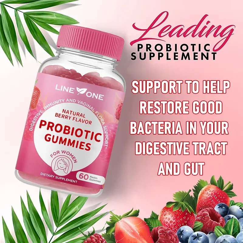 Support Customized OEM Gummy Candy vitamins C Halal Gelatin Digestion Immune enhance Probiotic Gummies manufacture