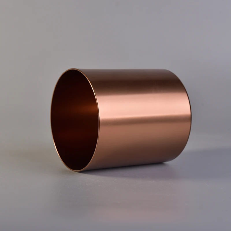 copper metal candle jar