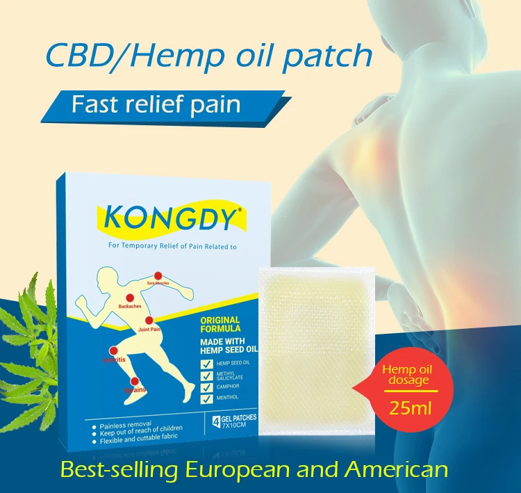 Transdermal Pain Relief Cbd Patches Hemp Extract Patch For Muscle,Joint