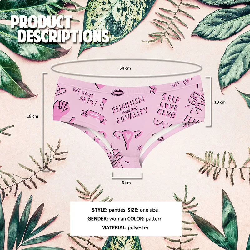 Factory Custom Women Underwear Panties feminism