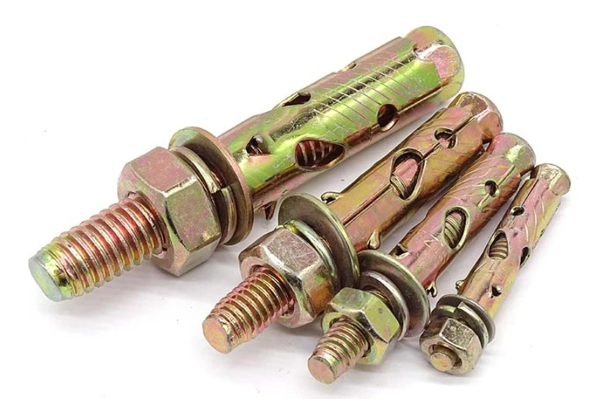 Iso Carbon Steel Stud Anchor Bolt With Hex Nut Nonslip Shark Fin Gecko