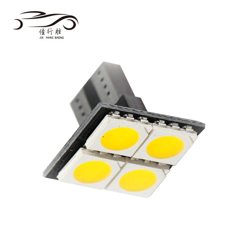 JHS Canbus T10 5050 4SMD LED DC12V 5050 chips t10 w3w for dome reading license plate light front side trunk lamp