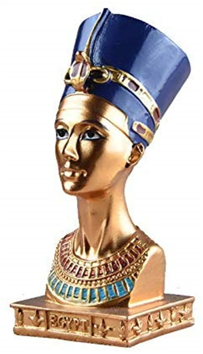 Moligh doll Ancient Egyptian Queen Statue Small Head and Bust Resin Statue Figurine Sculpture Home Decor Crafts 