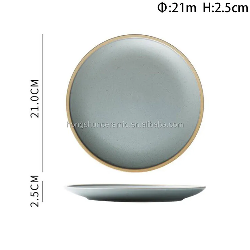 Custom Ceramic Breakfast Plate Nordic Creative Simple Steak Plate Home Dish Plate 