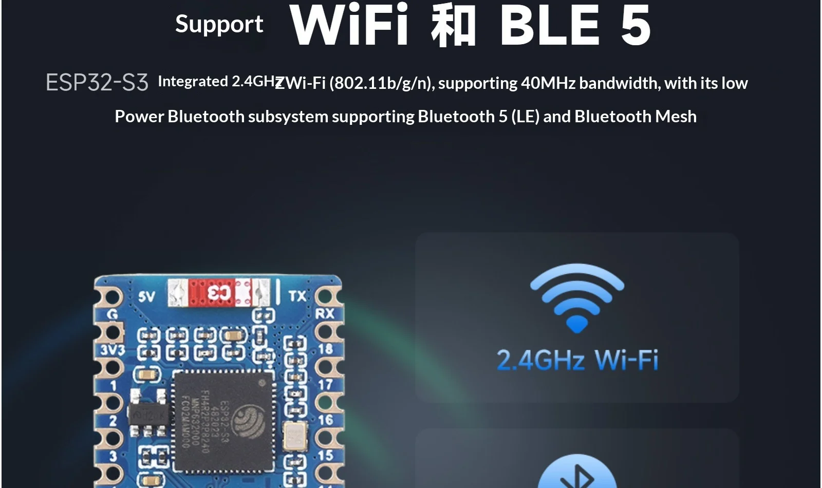 ESP32 S3 Tiny Microcontroller Development Board USB Interface Supports ...