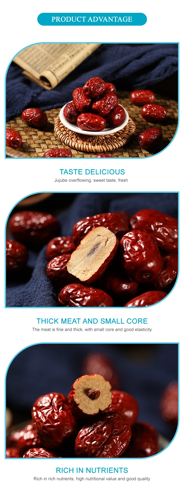 甜和美味的红枣中国干货水果