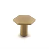 new style fancy rose gold and brush brass color cabinet furniture dresser hexagon knob pull