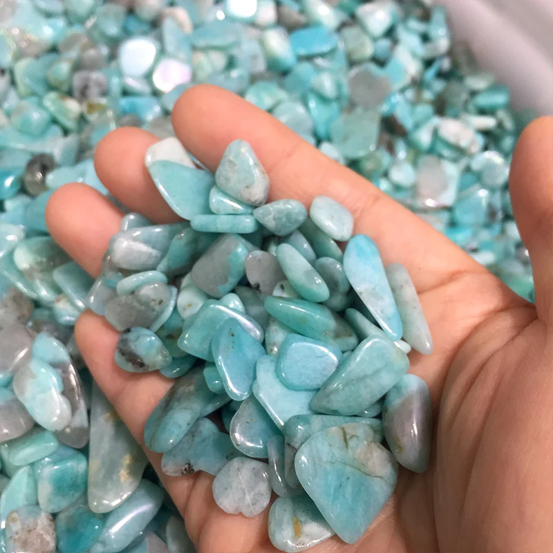 Natural Bulk Tumbled Stones Blue Amazonite Quartz Crystal Polished Gravel Buy Amazonite Macadam Blue Stone Gravel Tumbled Stones Product On Alibaba Com