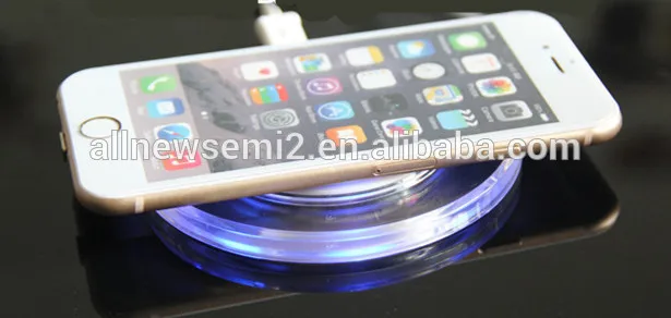 Low-cost direct wholesale round transparent wireless charging base wireless charging transmitter for mobile phones