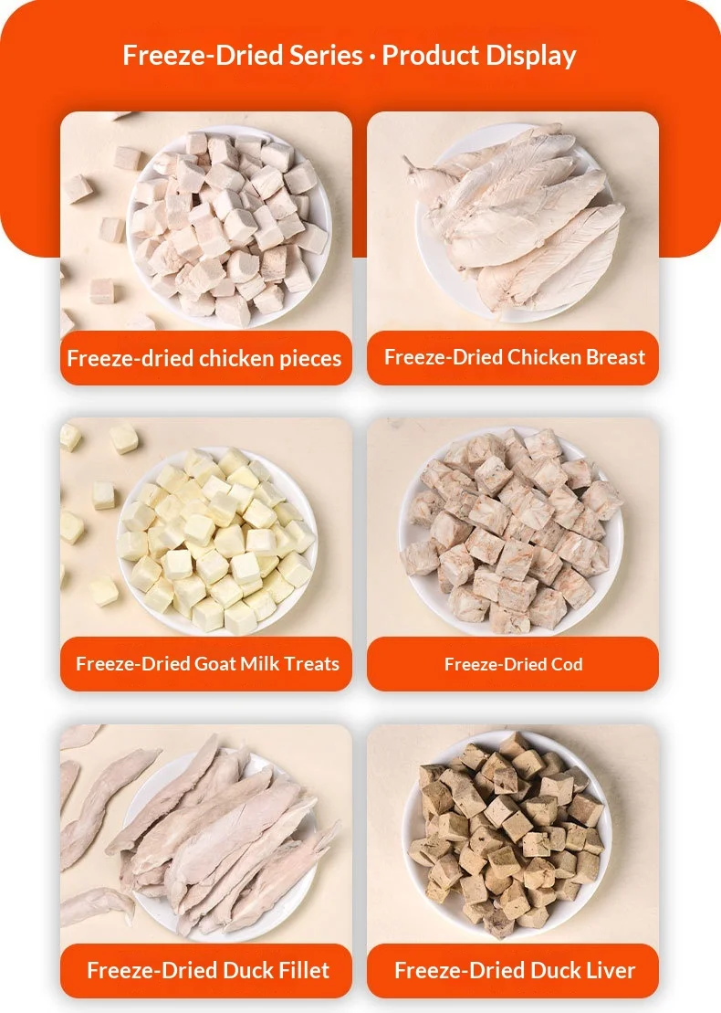 Freeze-dried Rabbit Blood Cat & Dog Snacks-Little Love Universal Formula for Beautiful Hair & Fat Gills Made in Qingdao details