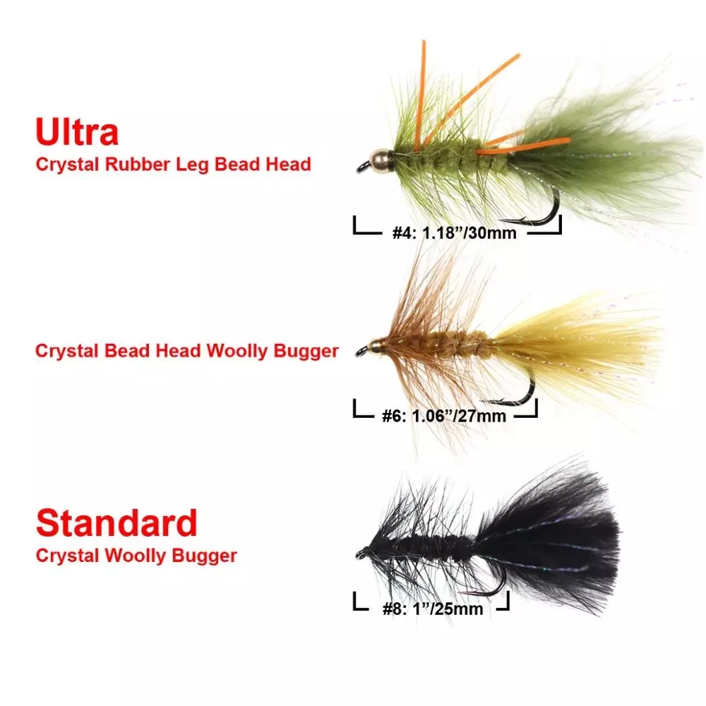 Trout Flies Wooly Bugger Lure Assortment Fly Fishing Streamer Flies Oem ...