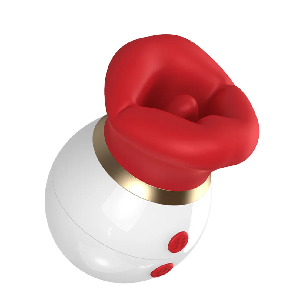 3-in-1 Adult Female Masturbator 10 Frequency Vibrator with Tongue-Licking Clitoral & Nipple Stimulation