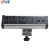 desk edge socket with clamping revolt triangle tabletop socket