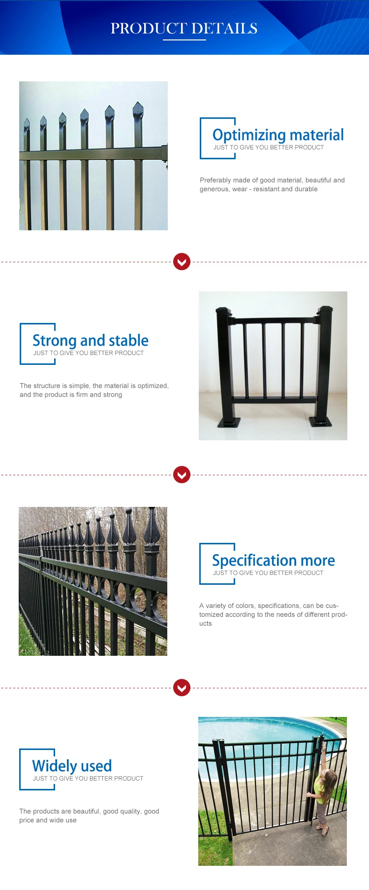 آخر أخبار الشركة الفناء الأمامي يستخدم سياج حديد مشغول أنبوبي  1