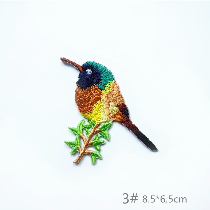 热卖缝在刺绣鸟图案刺绣补丁服装和鞋