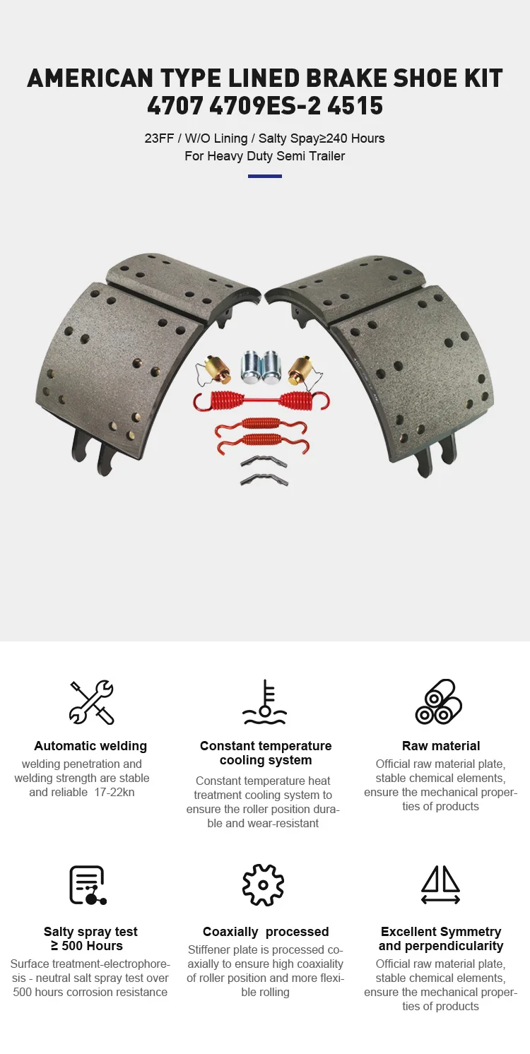 4707 4709 4515 Lined Brake Shoe Kit For Heavy Duty Semi Trailer Buy