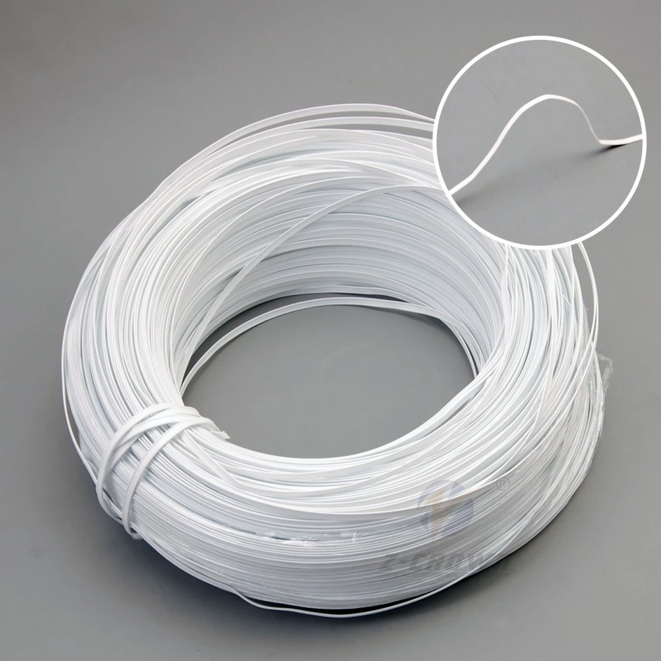 White Plastic Nose Wire Bar For DIY Face Cover Bridge Strip Core Cable Wire Tie 