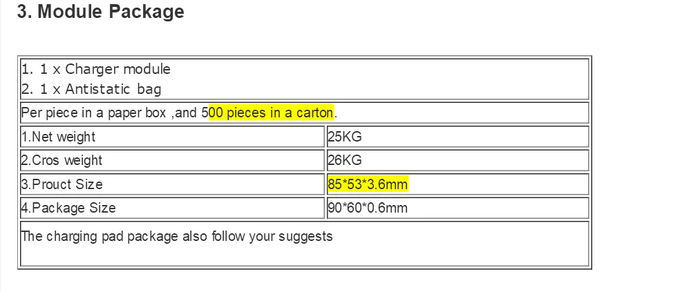 OEM ODM customized Qi technology prototype wireless charger wireless module for wireless