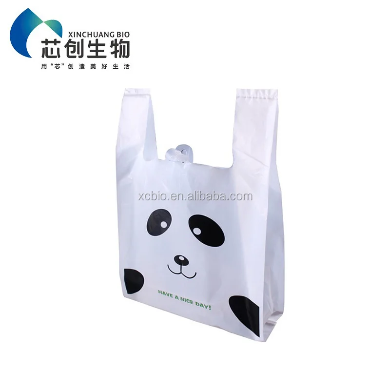 Compostable Vest Bag Biodegradable PBAT Cornstarch Plastic T Shirt Trash Bag