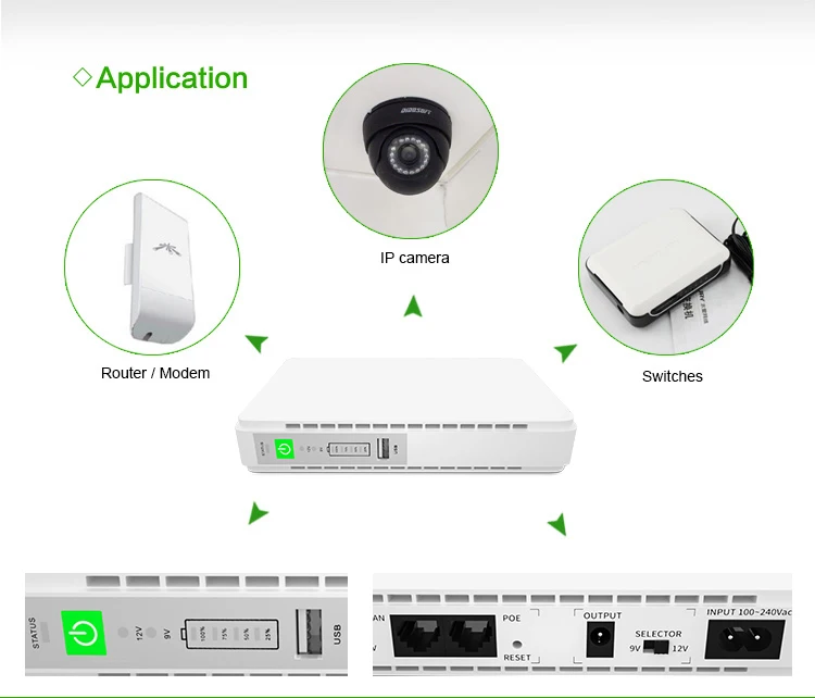 
DC MIni Ups For Wifi Router Mini DC Ups Poe Mini Ups Output 9v 12v 15v 24v 