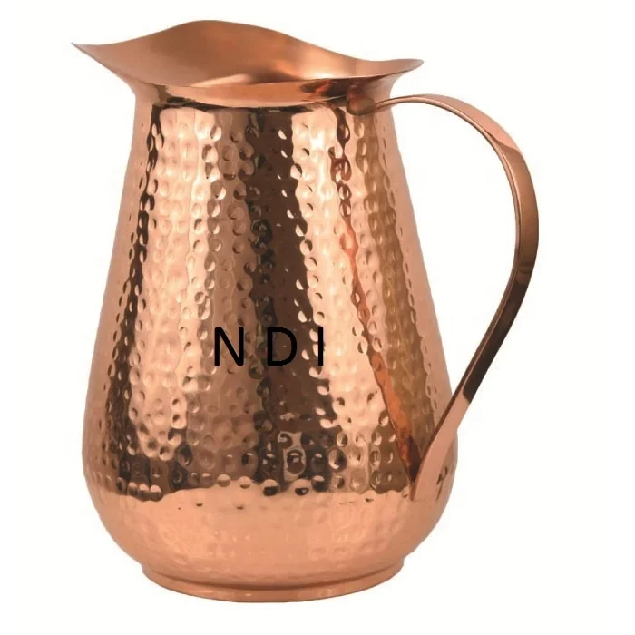 Ayurveda Health Benefits Water Pitcher Shiny Polished Drink Ware Copper