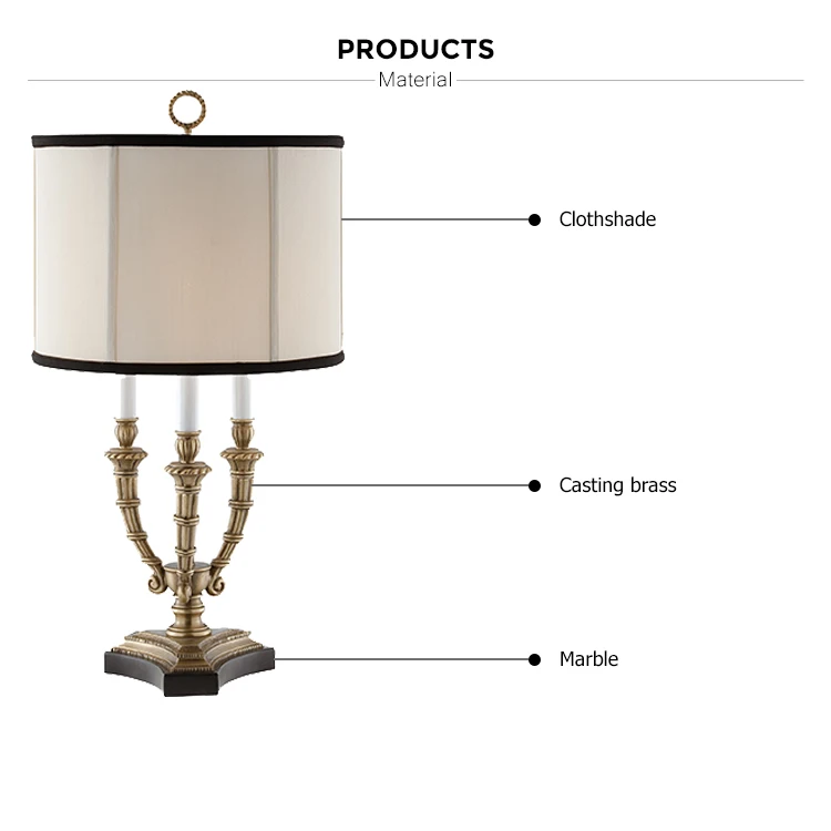 classic american brass table lamp