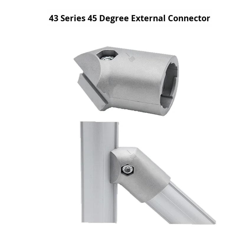 product 43mm series 45 degree external connector 4000 series line rod aluminum alloy lean pipe connector accessories material car-13