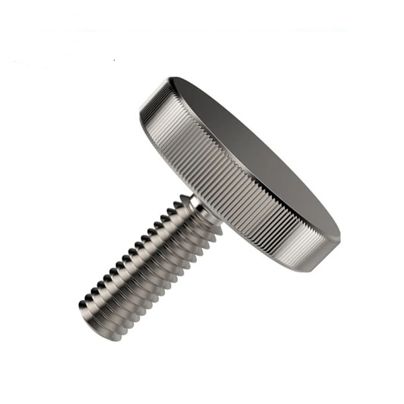 303 Stainless Steel Thumb Screw Flat Point 3/4" Length,Fully Threaded