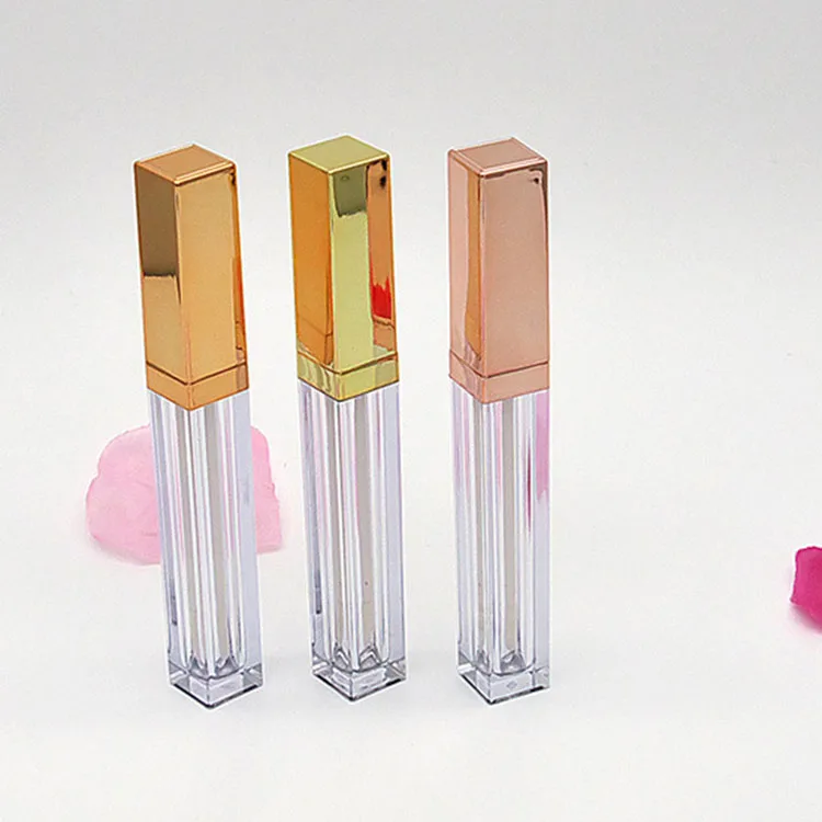 4ml Square Rose Gold Lip Gloss Tube Empty Tube Diy Lip Glaze Empty Tube Empty Bottle Liquid