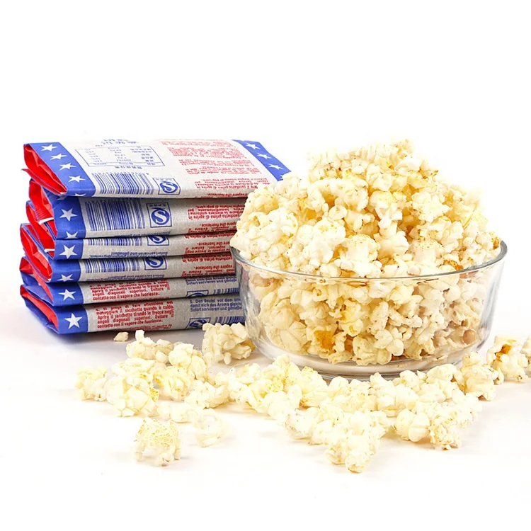 Bags Custom Printed Food Grade Heat Sealable Microwave Popcorn Kraft Paper China Supplier Heat