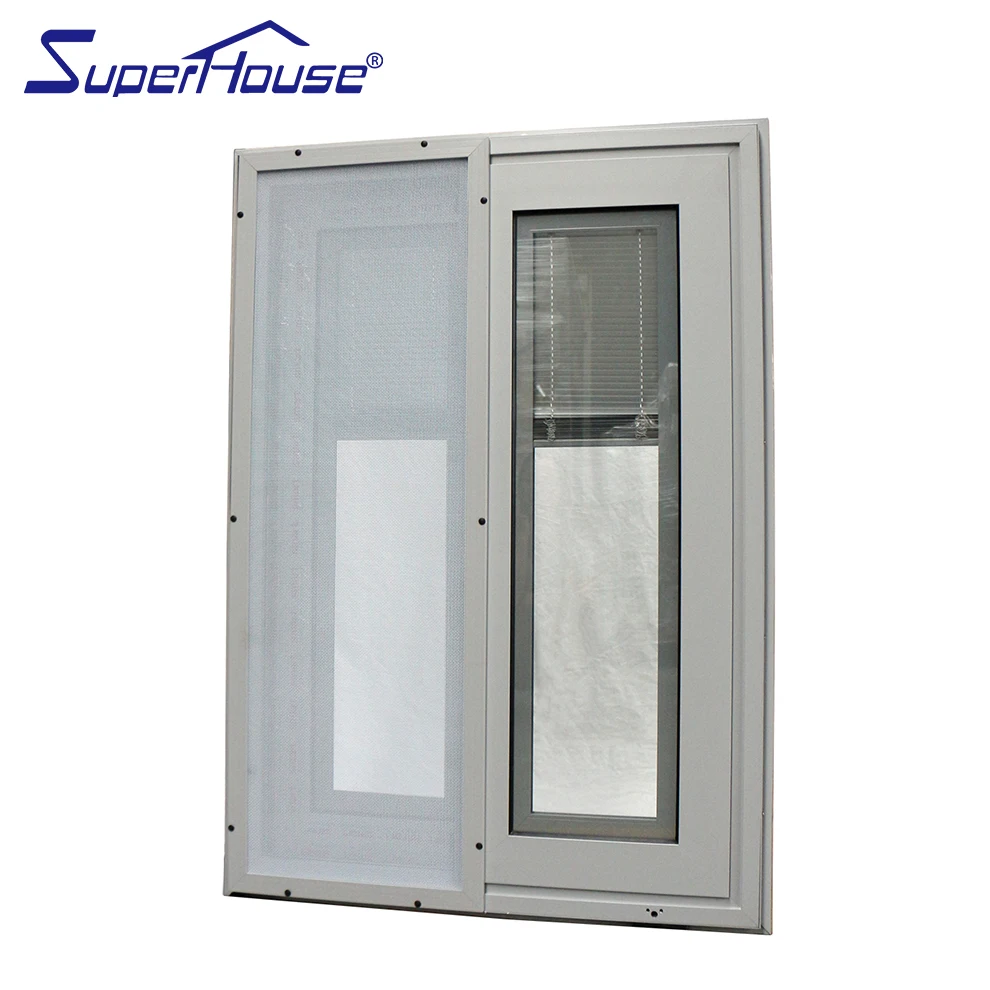 High quality sliding window aluminum with insert blinds and timber reveal with double glazed
