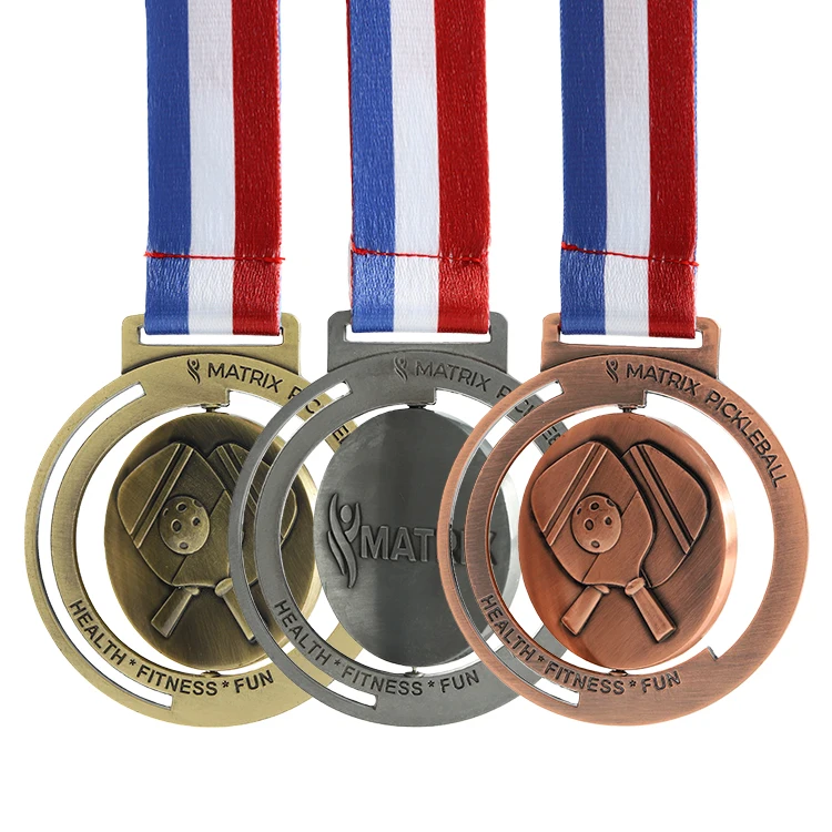 Custom 3D Logo Gold, Silver & Bronze Medal for Health & Fitness