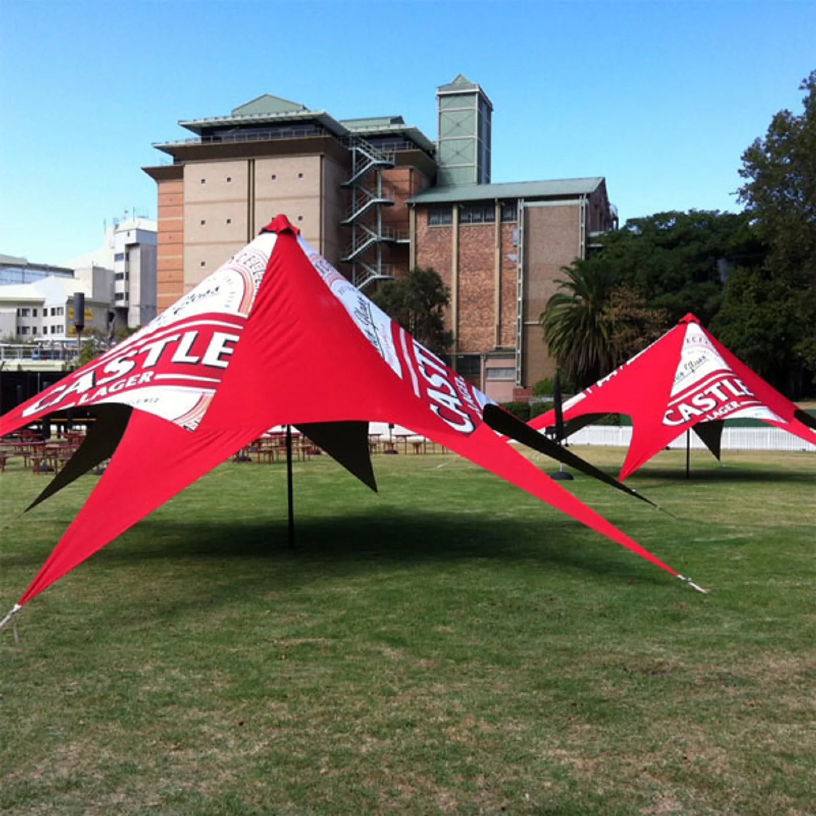 Outdoor Advertising Double Star Tent / White Star Shade Event Tent For