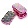Sequin custom printed hard eva school pencil case with mesh pocket
