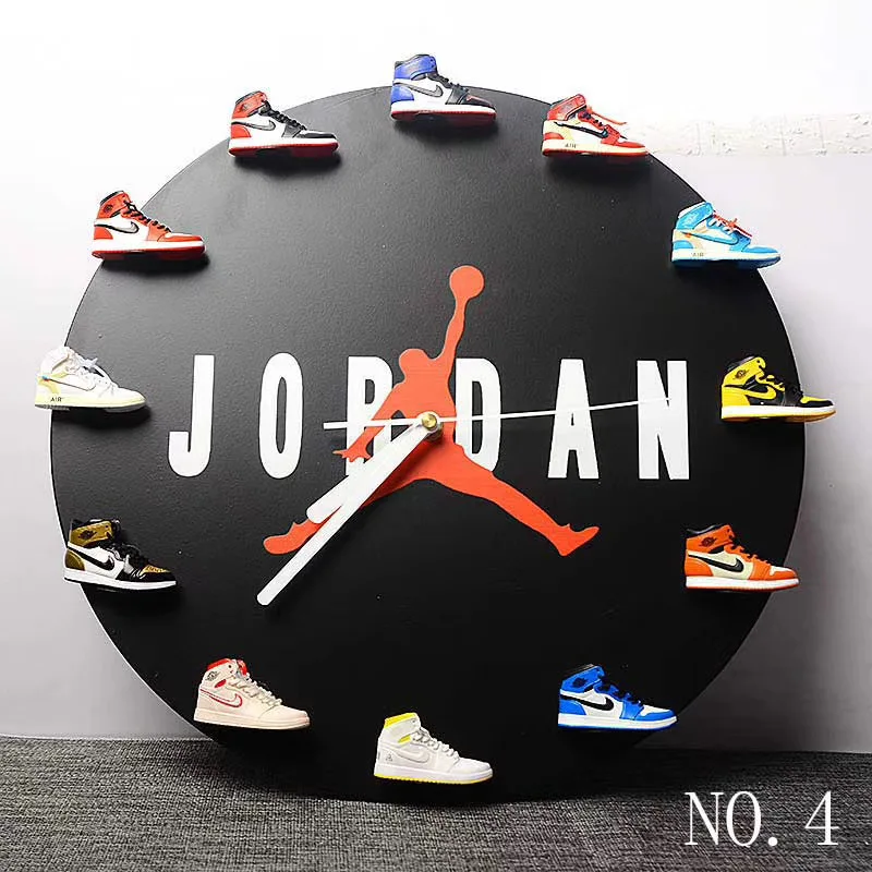 clock with mini sneakers