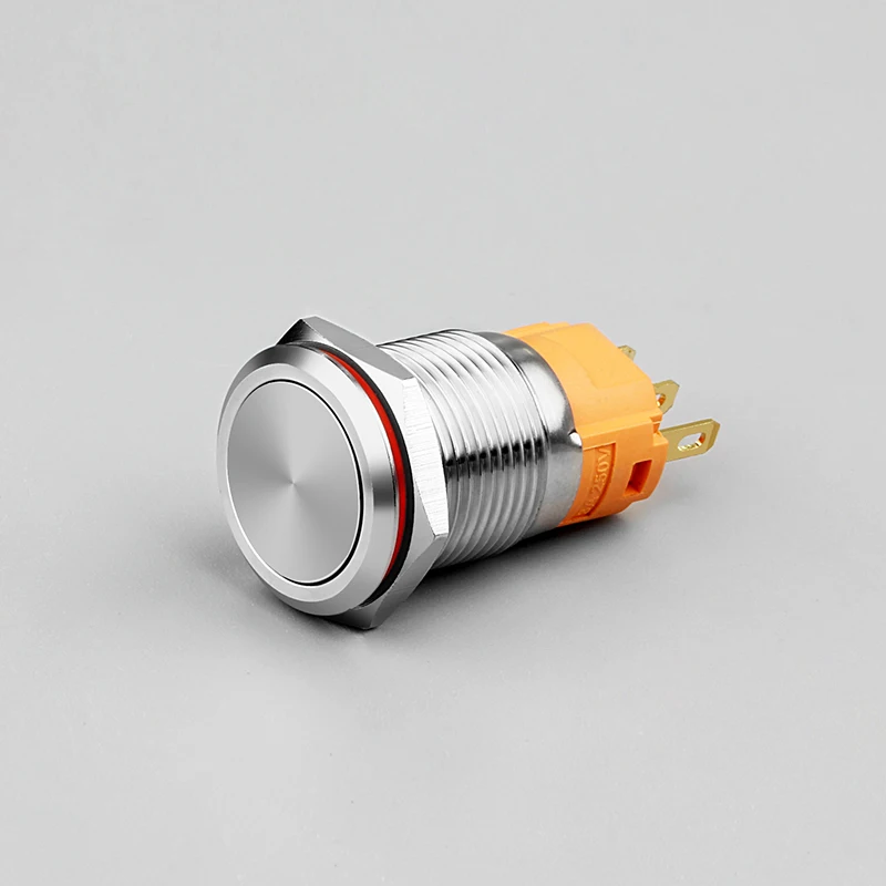 16A 16mm Red Green / Red Blue Bicolor Illuminated LED Momentary Push Button Switch with High Round Head