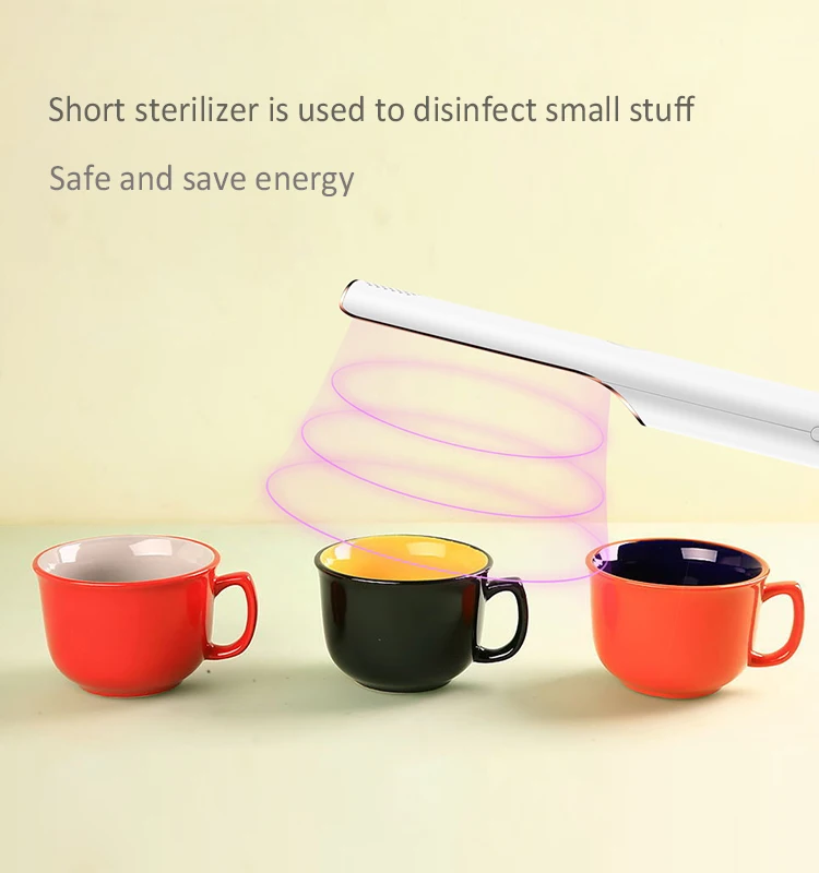 Portable Mini Home Sanitizer Room Handheld Mobile Small LED UVC Light Lamp UV Sterilizer Wand