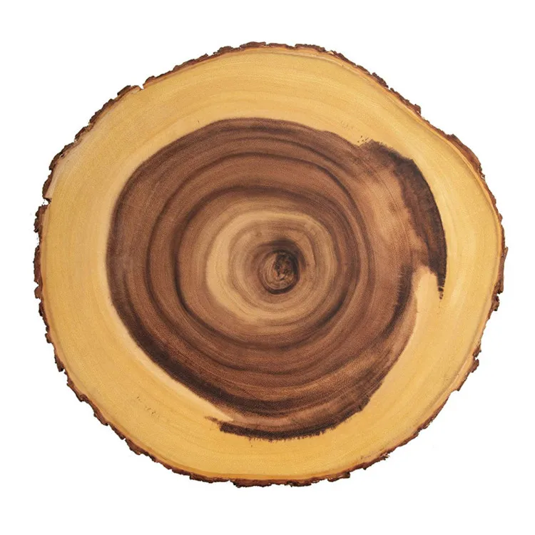 round wood serving tray rustic