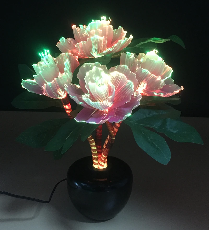 Led Fiber Optic Flower Lamp Wedding Christmas Decoration Led Lamp