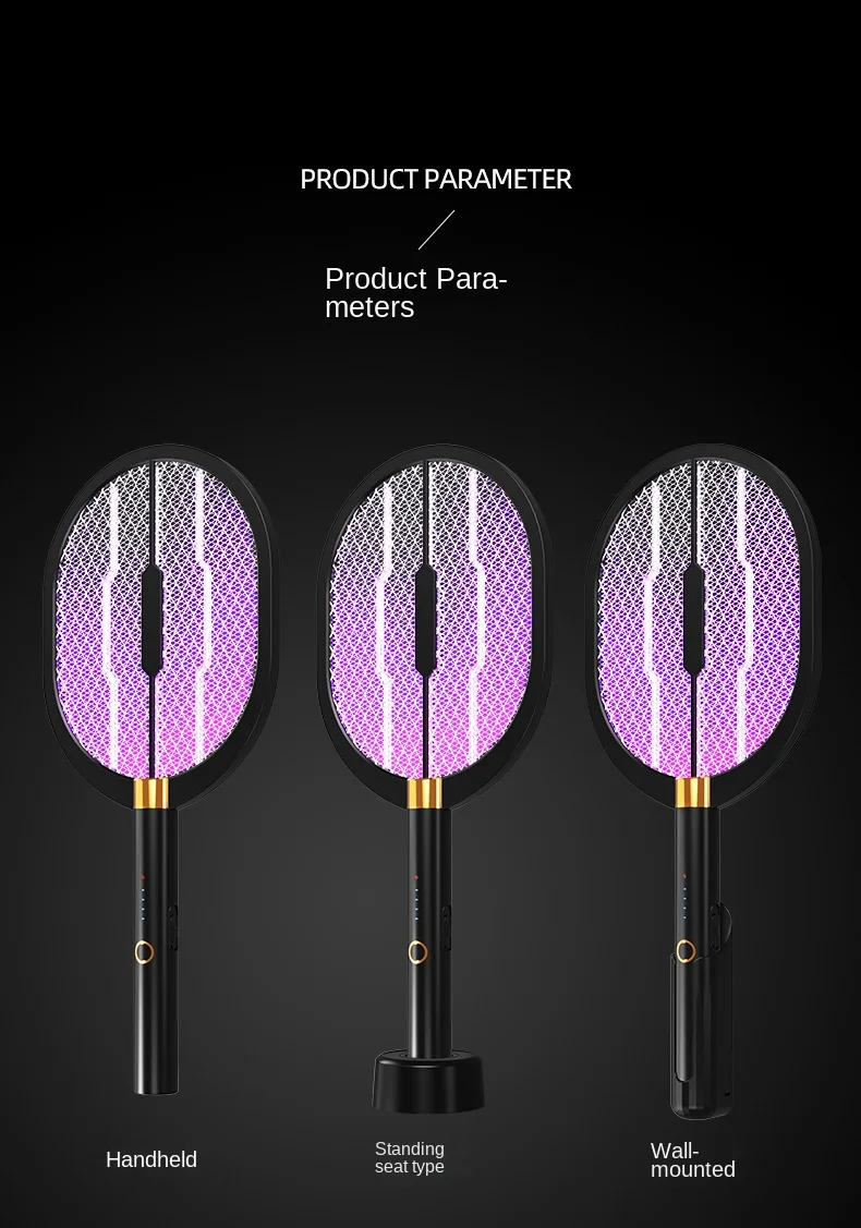 Two-in-One Electric Mosquito Swatter with Photocatalyst Killer New USB Home Mosquito Trap and Charging Lamp