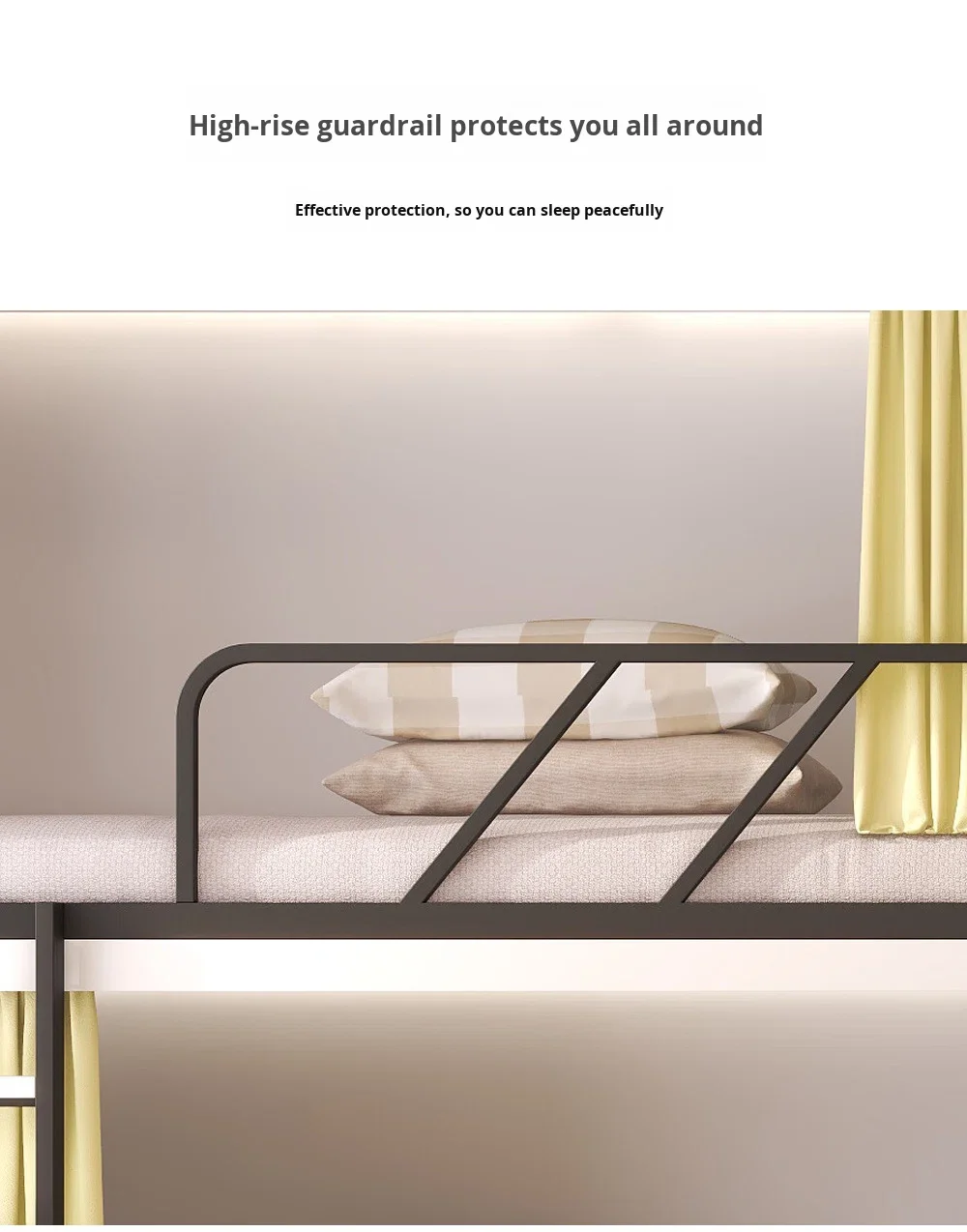 product custom free 3d design service space capsule apartment iron bed dormitory student school double decker bunk bed for adult-12