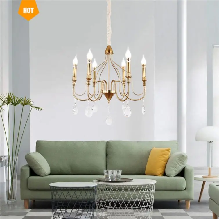 Chandeliers Nordic Large Round Crystal Luxury Foyer Light Chandelier