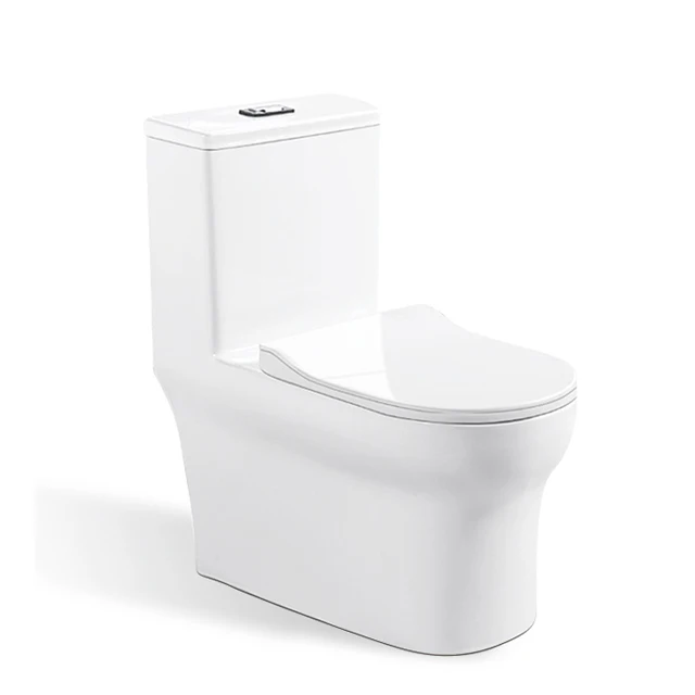 
Upper Cistern vitreous china S-trap Eddy-siphonic one-piece toilet bathroom 