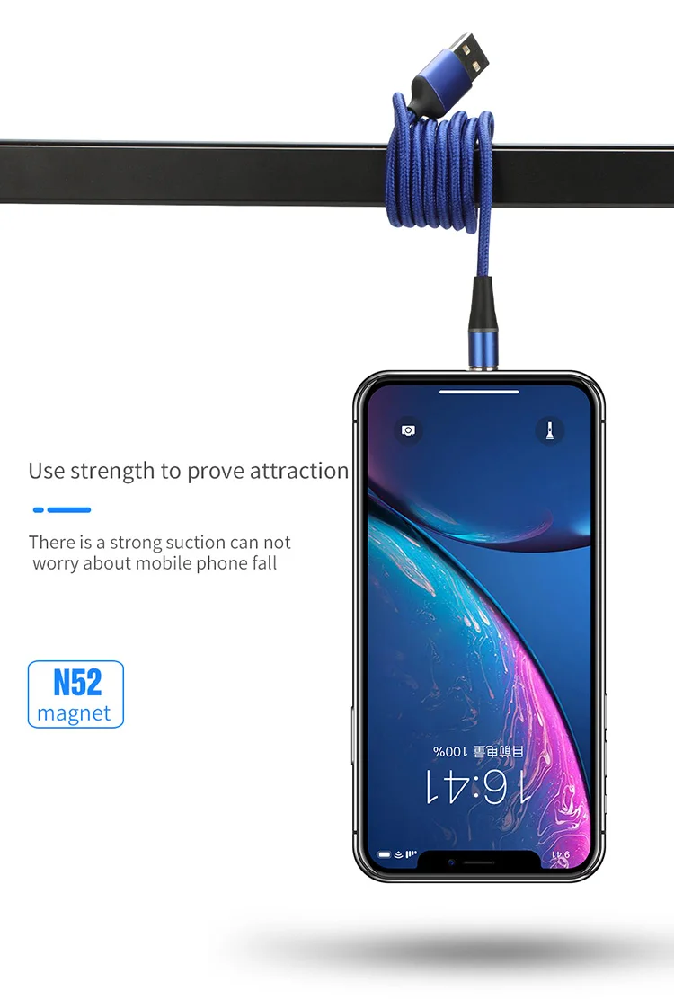 high selling nylon fabric 3a fast charging 3 in 1 magnetic led usb charging cable - ANKUX.COM