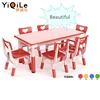 YiQiLe high quality children study furniture liftabled table for kids rectangle table used indoor with SGS Certificate for sale